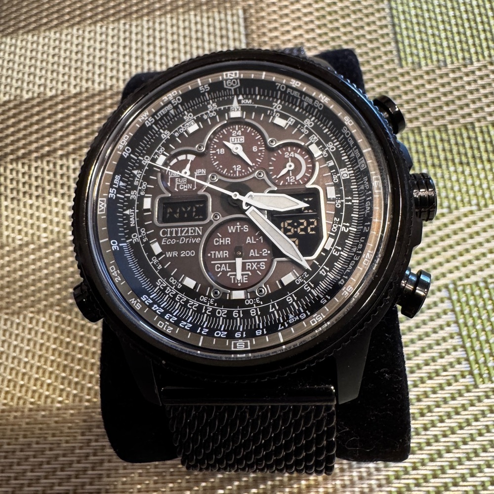 SOLD Citizen Eco-Drive Black Multifunction Watch SOLD